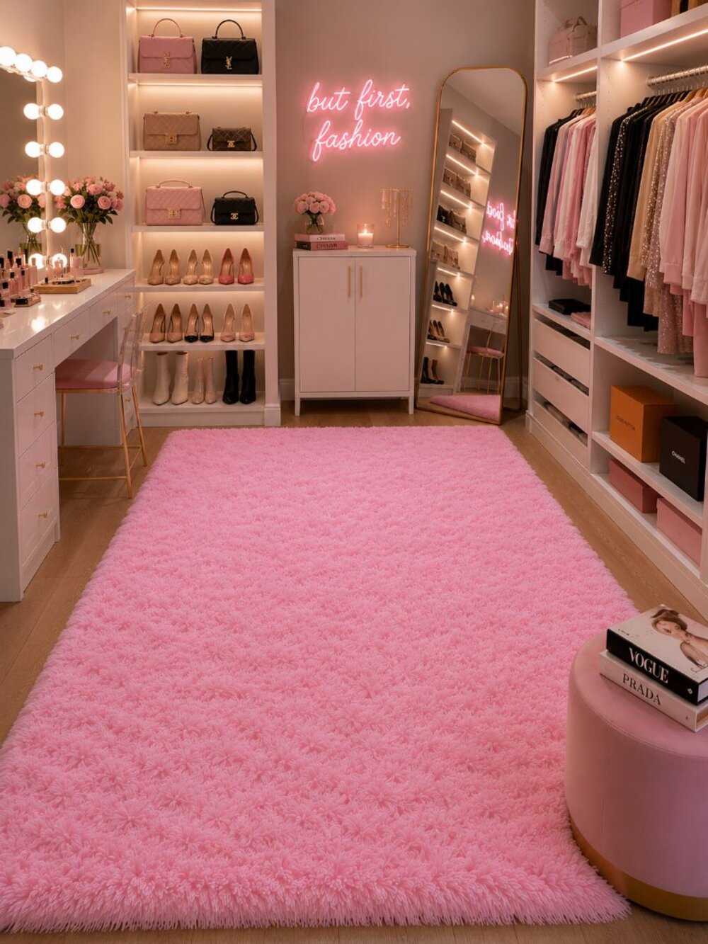 Pink Aesthetic Rug - Luxury Baby Ballerina Pink Area Rug Carpet - Size 4x6 - Picture 3 of 6